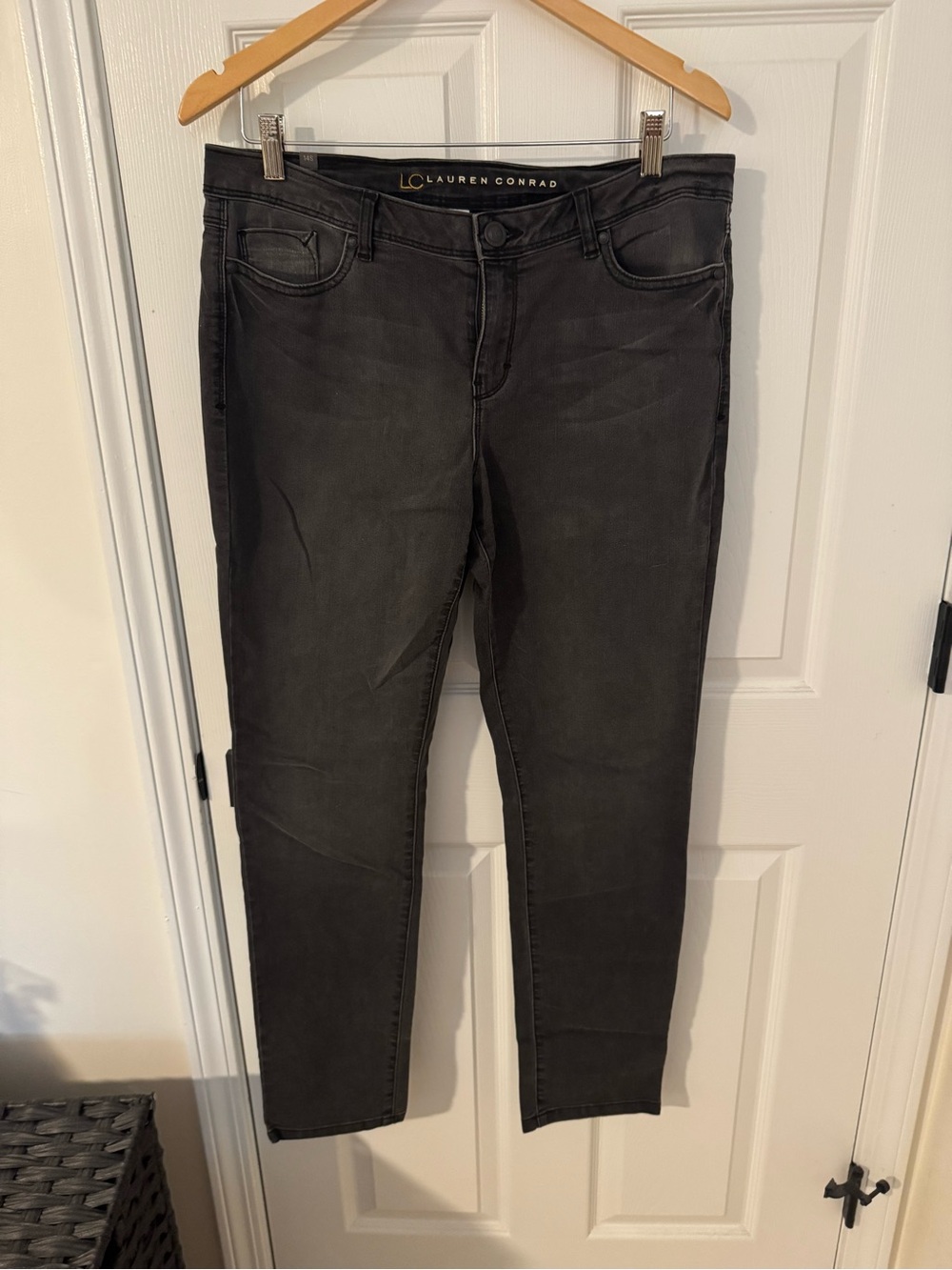 LC Lauren Conrad Washed Grey/Black Skinny Jeans